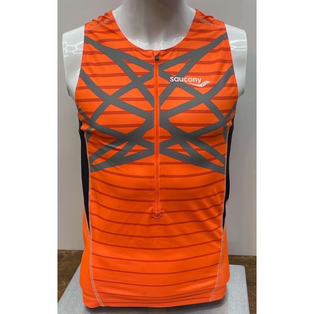 Men's Sleeveless Cycling Tri Jersey 2-Pack Lot Pearl Izumi M Saucony L FLAWED - Picture 2 of 13